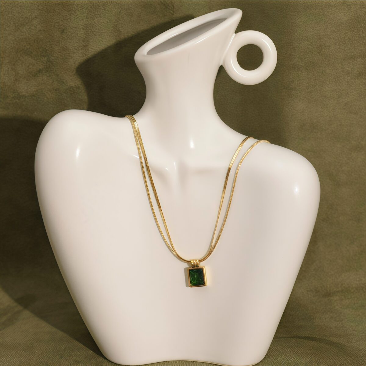 Modern Geometric Gold Chain Necklace